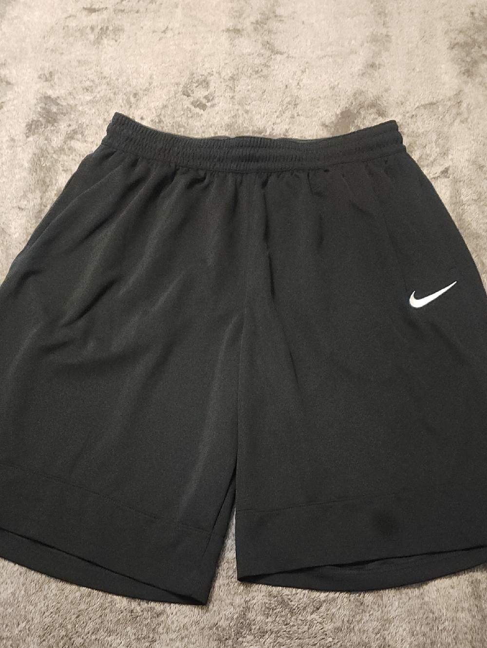 Nike Black Men's Athletic Shorts with White Swoosh
